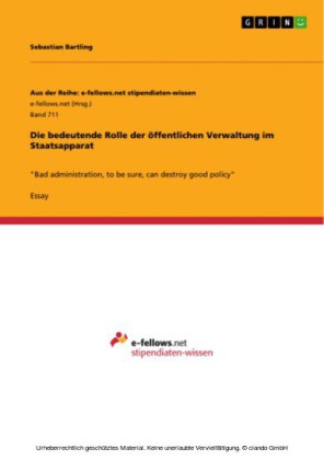 Die bedeutende Rolle der öffentlichen Verwaltung im Staatsapparat