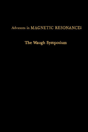 Advances in Magnetic Resonance main product photo