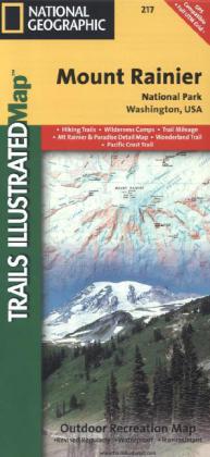 National Geographic Trails Illustrated Map Mount Rainier National Park, Washington, USA