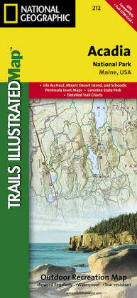 National Geographic Trails Illustrated Map Acadia National Park, Maine, USA