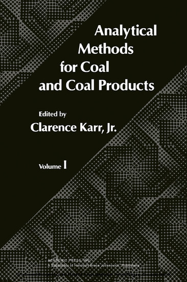 Analytical Methods for Coal and Coal Products main product photo