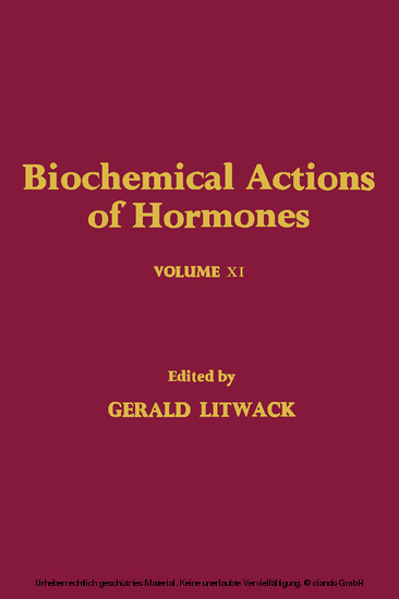 Biochemical Actions of Hormones V11 main product photo