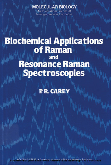 Biochemical Applications of Raman and Resonance Raman Spectroscopes main product photo