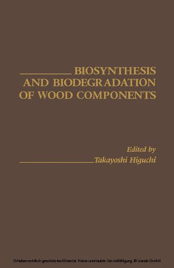 Biosynthesis and biodegradation of wood components main product photo