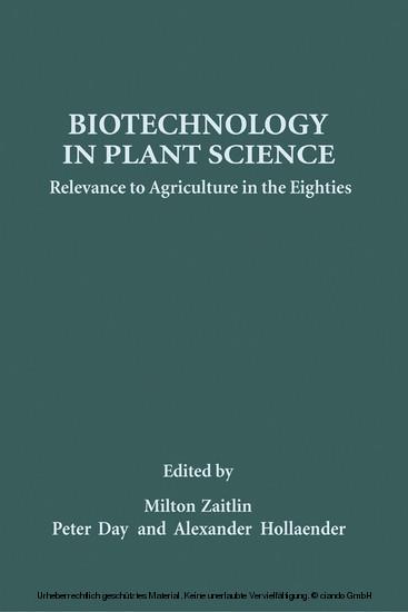 Biotechnology in Plant Science main product photo