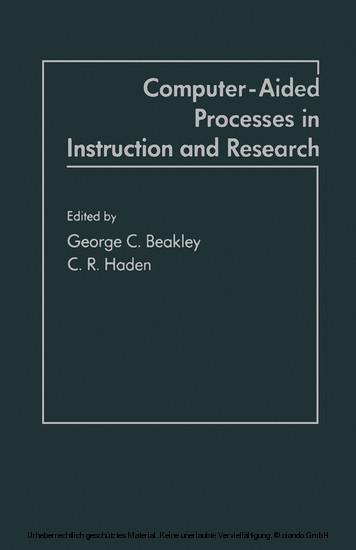 Computer-Aided Processes in Instruction and Research main product photo