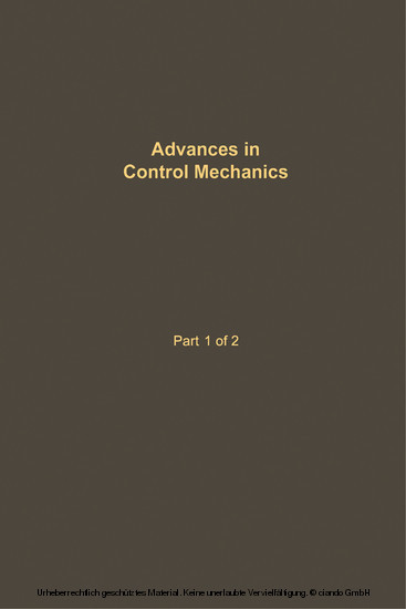 Control and Dynamic Systems V34: Advances in Control Mechanics Part 1 of 2 main product photo