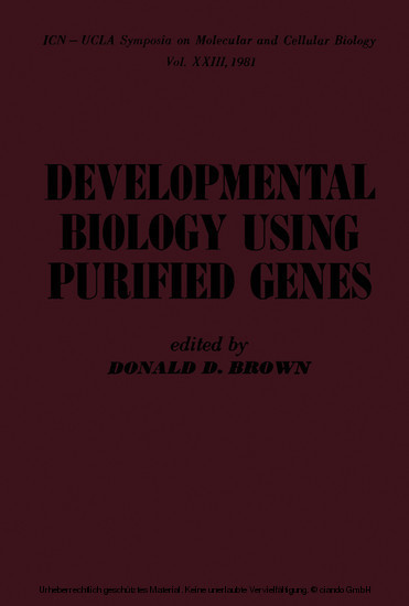 Developmental Biology Using Purified Genes main product photo