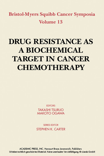 Drug Resistance As a Biochemical Target in Cancer Chemotherapy main product photo