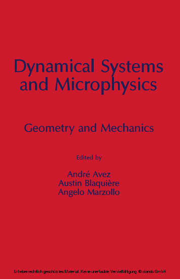 Dynamical Systems and Microphysics main product photo
