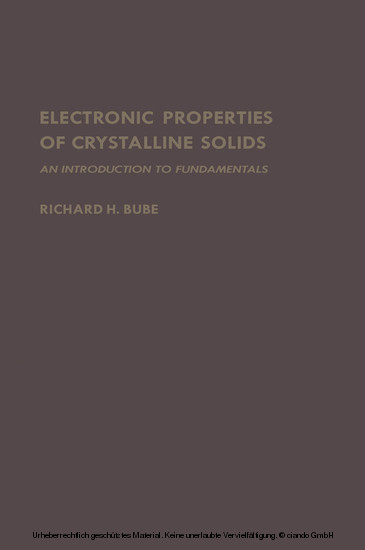 Electronic Properties of Crystalline Solids main product photo