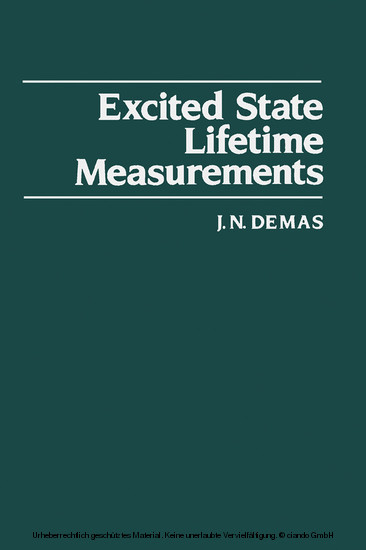 Excited State Lifetime Measurements main product photo