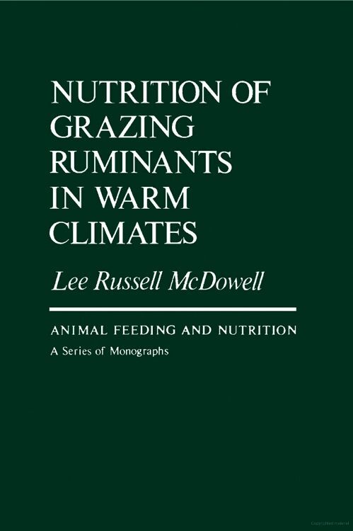 Nutrition of Grazing Ruminants in Warm Climates main product photo