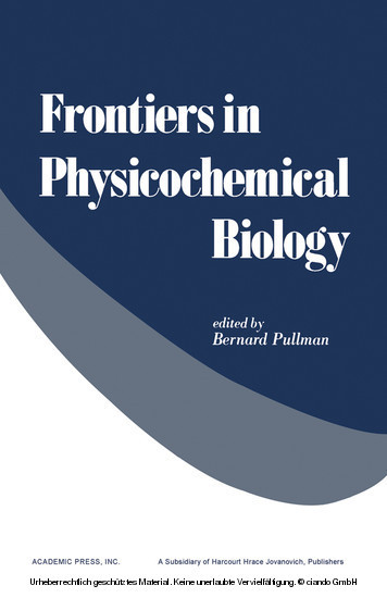 Frontiers in Physicochemical Biology main product photo