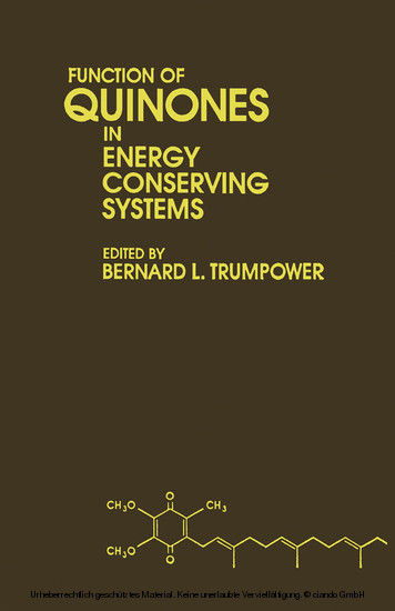 Function of Quinones in Energy Conserving Systems main product photo