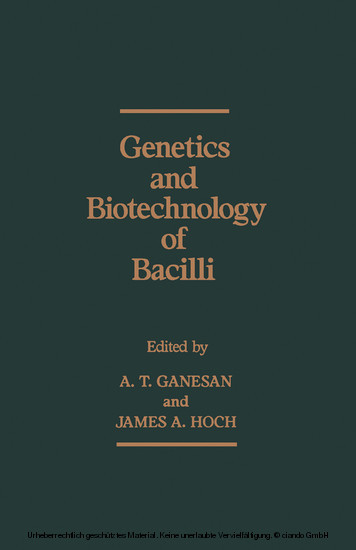 Genetics and Biotechnology of Bacilli main product photo