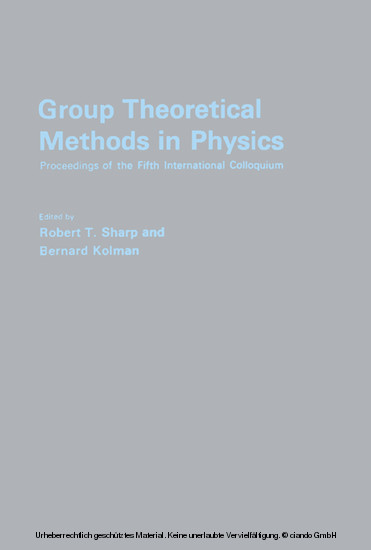 Group Theoretical Methods in Physics main product photo
