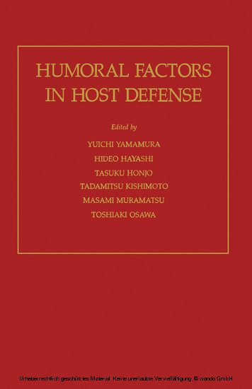 Humoral Factors in Host Defense main product photo