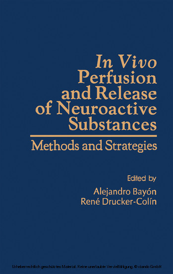 In VIVO Perfusion and Release of Neroactive substances main product photo