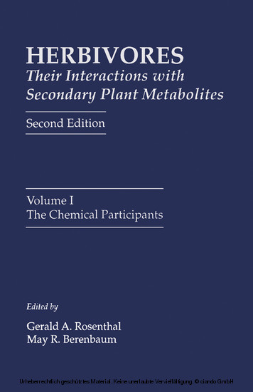 Herbivores: Their Interactions with Secondary Plant Metabolites main product photo