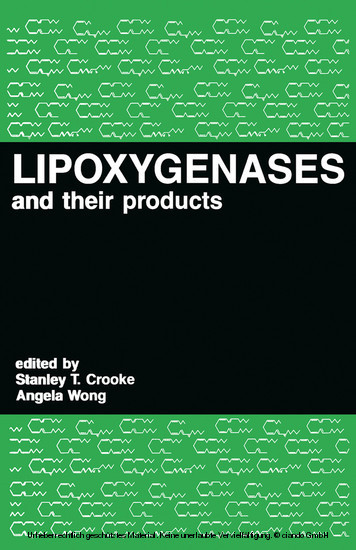 Lipoxygenases and Their Products main product photo