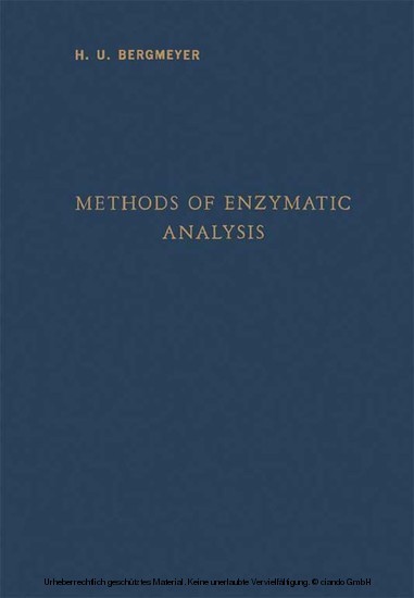 Methods of Enzymatic Analysis main product photo