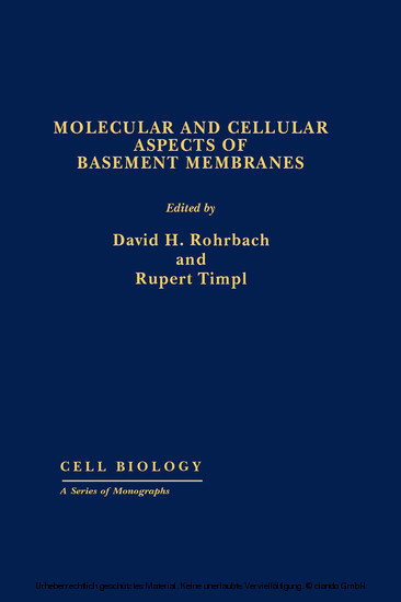 Molecular and Cellular Aspects of Basement Membranes main product photo