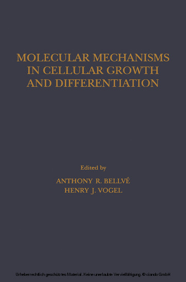 Molecular Mechanisms In Cellular Growth and Differentiation main product photo