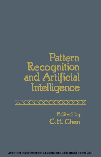 Pattern Recognition and Artificial Intelligence main product photo
