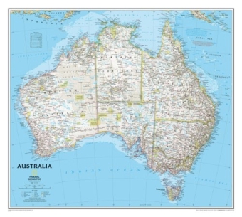 National Geographic Map Australia Classic, Planokarte
