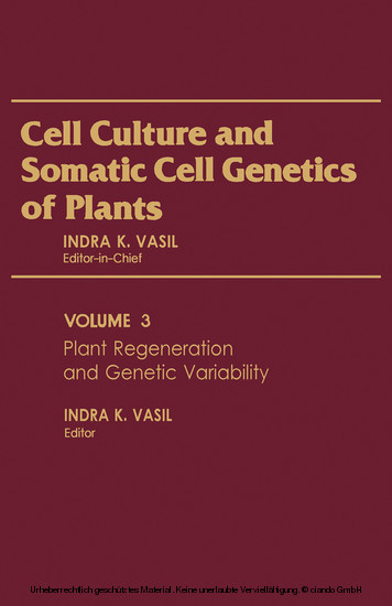 Plant Regeneration and Genetic Variability main product photo