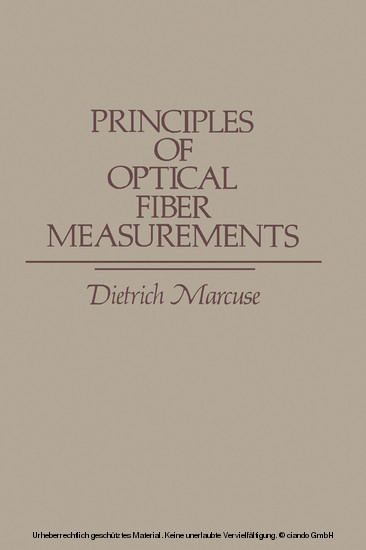 Principles of Optical Fiber Measurements main product photo