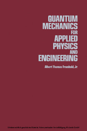 Quantum Mechanics For Applied Physics And Engineering