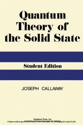 Quantum Theory of the Solid State
