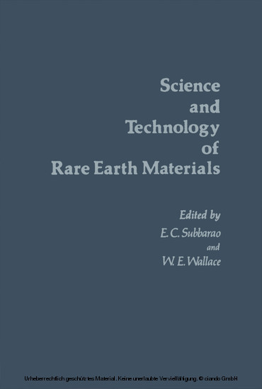 Science and Technology of Rare Earth Materials main product photo