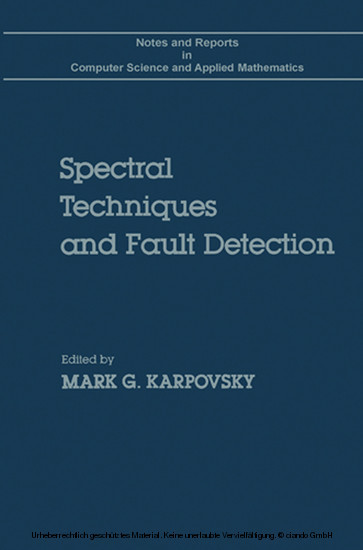 Spectral Techniques and Fault Detection main product photo