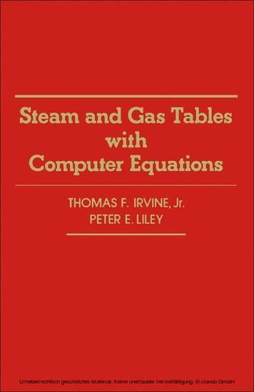 Steam and Gas Tables with Computer Equations main product photo
