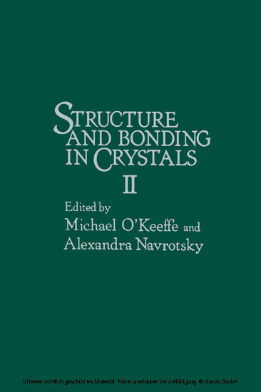 Structure and Bonding in crystals main product photo