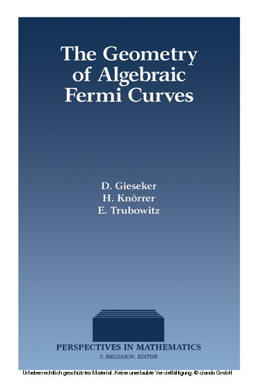 The Geometry of Algebraic Fermi Curves main product photo