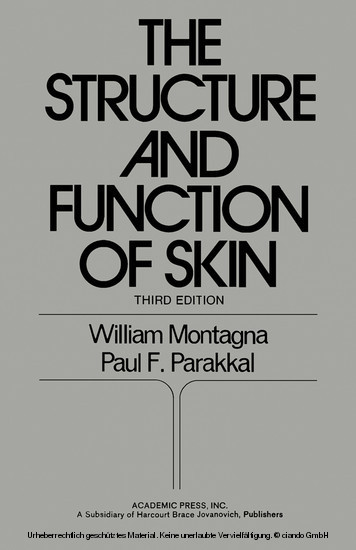 The Structure and Function of Skin main product photo