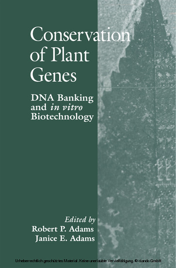 Conservation of Plant Genes main product photo