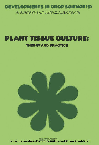 Plant Tissue Culture: Theory and Practice main product photo