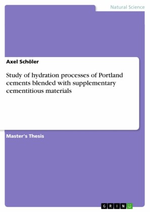 Study of hydration processes of Portland cements blended with supplementary cementitious materials