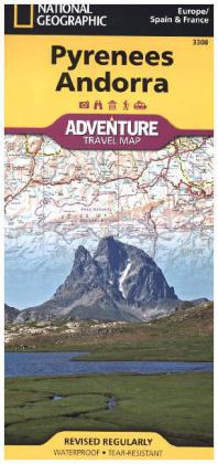 National Geographic Adventure Travel Map Pyrenees, Andorra, France, Spain