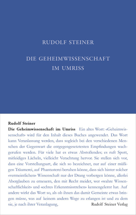 Die Geheimwissenschaft im Umriss main product photo