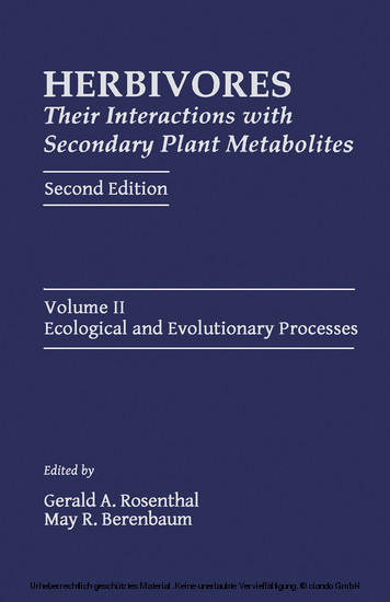 Herbivores: Their Interactions with Secondary Plant Metabolites main product photo
