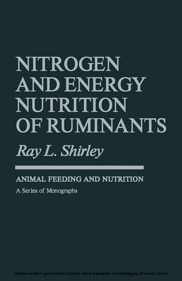 Nitrogen and Energy Nutrition of Ruminants main product photo