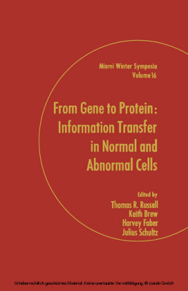 From Gene to Protein: Information Transfer in Normal and Abnormal Cells