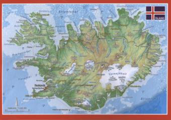 Island, Reliefpostkarte