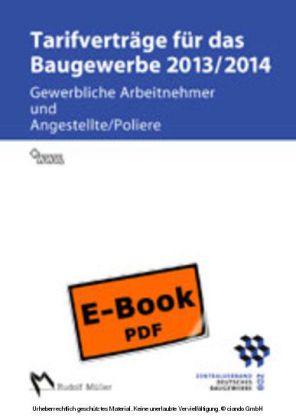 Tarifverträge für das Baugewerbe 2013/2014